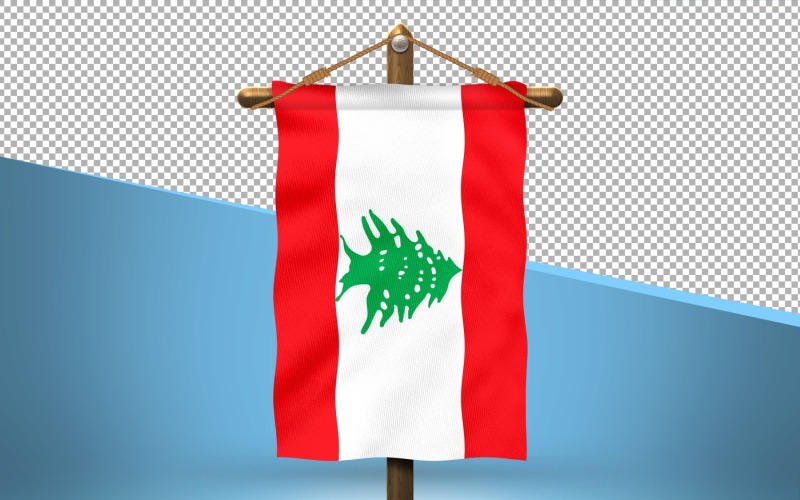 Fondo de diseño de bandera colgante de Líbano