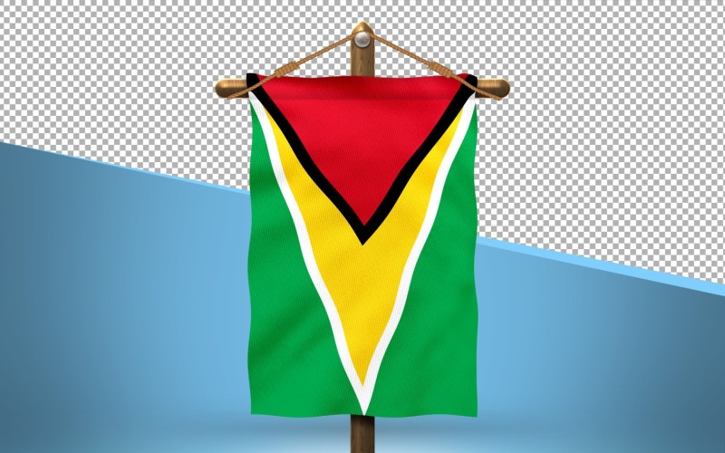 Fondo de diseño de bandera de Guyana Hang
