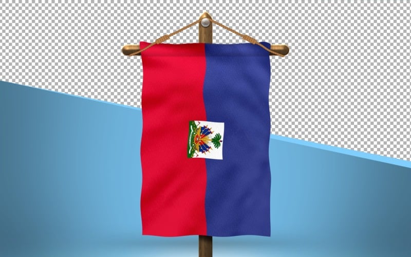 Haïti Hang Vlag Ontwerp Achtergrond