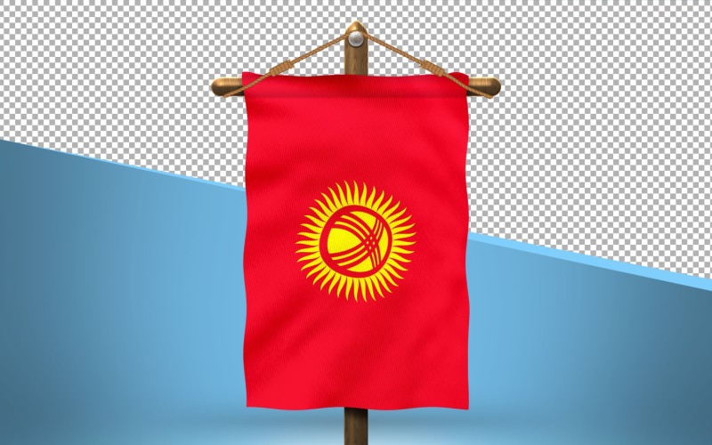 Kirgizië Hang Vlag Ontwerp Achtergrond
