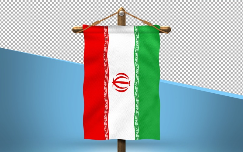 L'iran accrochent le fond de conception de drapeau