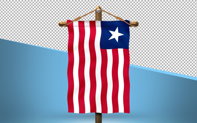 Liberia Hang Flagga Design Bakgrund