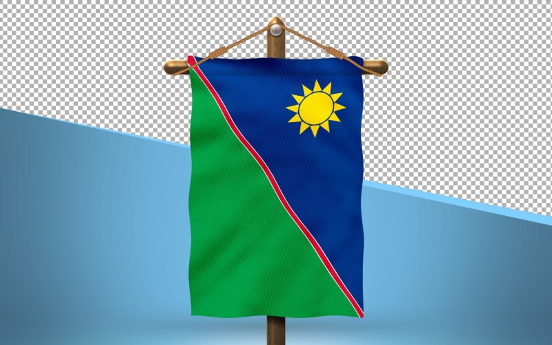 Fondo de diseño de bandera colgante de Namibia