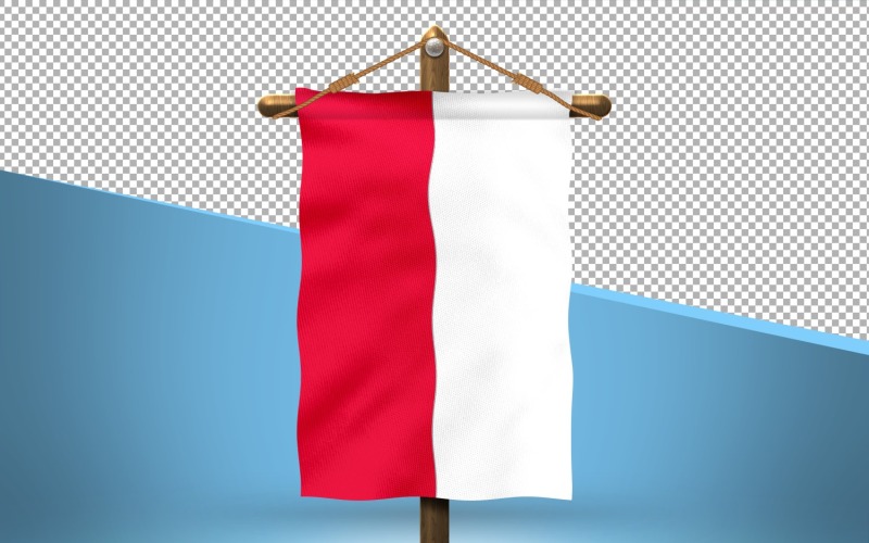 Fondo de diseño de bandera colgante de Polonia