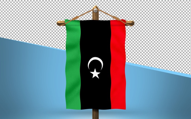 Libia powiesić tło projektu flagi