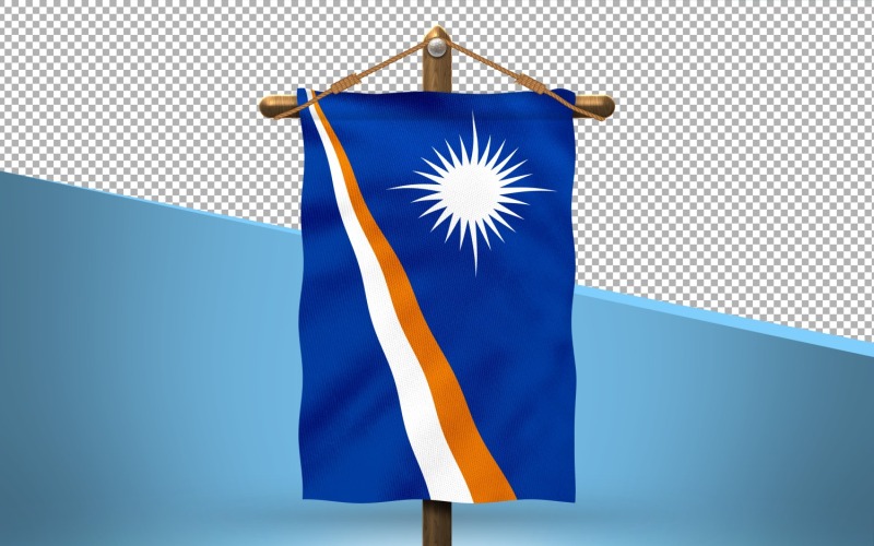 Marshallöarna hänga flagga design bakgrund