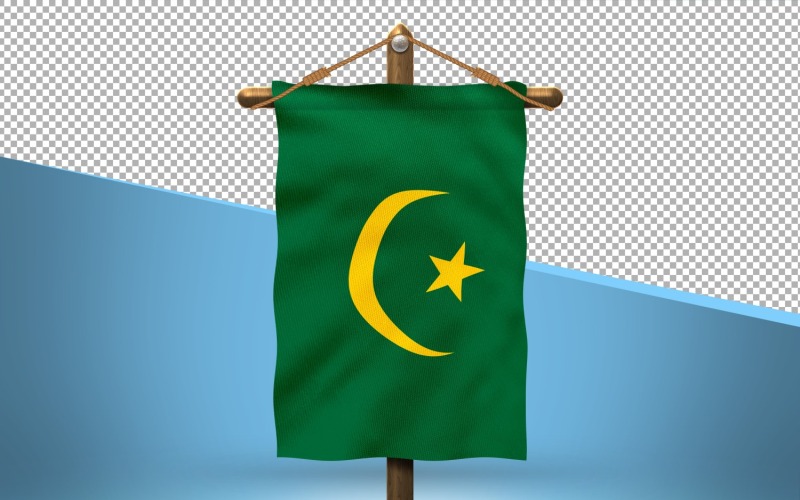 Mauritánie Pověste Vlajka Design Pozadí