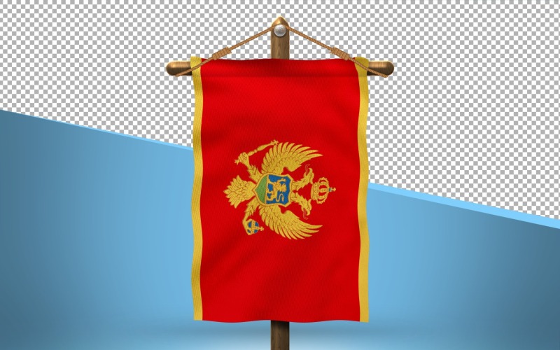 Montenegro hänga flagga design bakgrund