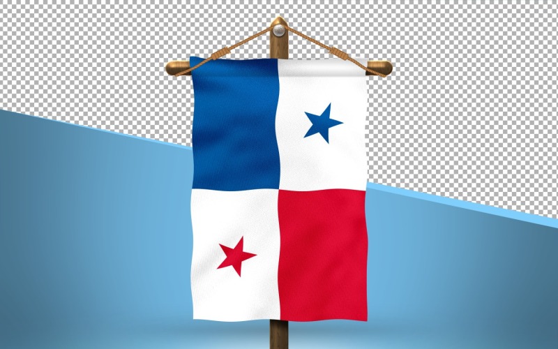 Plano de fundo do design da bandeira pendurada do Panamá