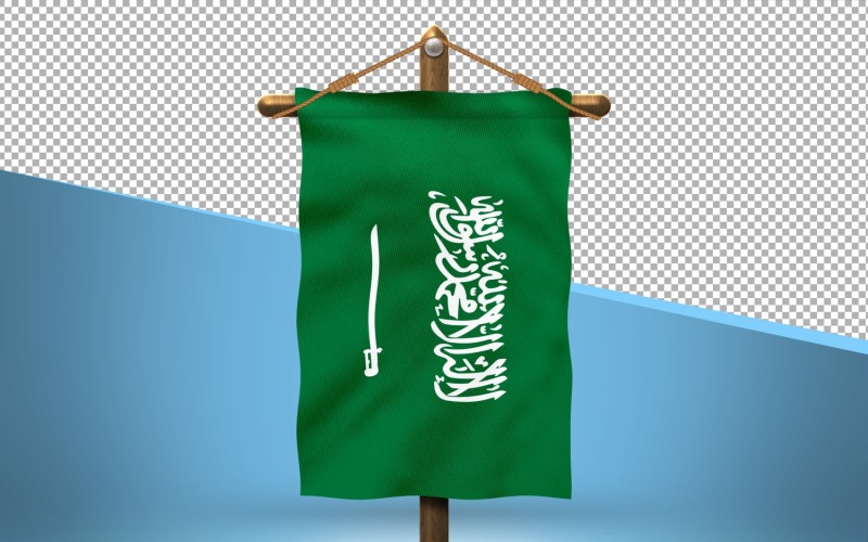 Saoedi-Arabië Hang Vlag Ontwerp Achtergrond