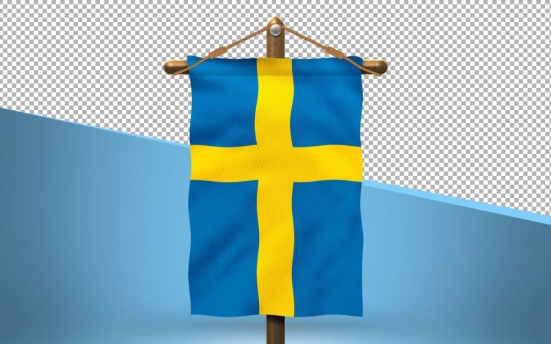 Schweden hängen Flag Design-Hintergrund