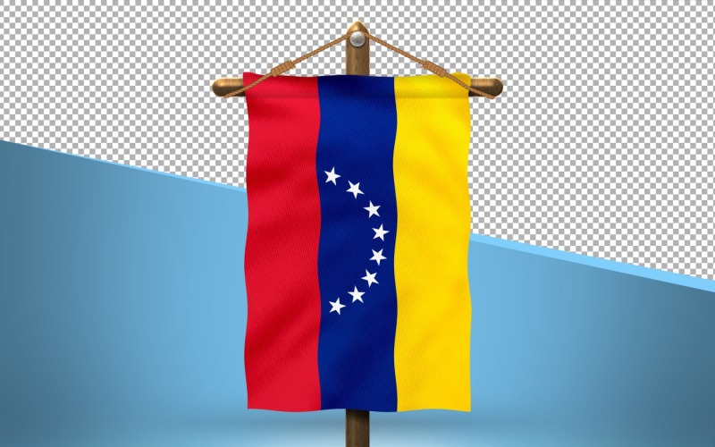 Fondo de diseño de bandera colgante de Venezuela