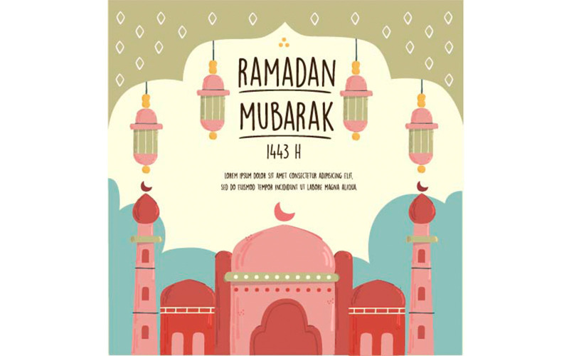 Illustrazione del Ramadan Mubarak 2022