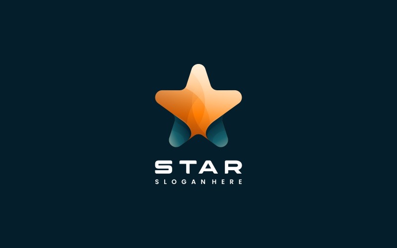 Logo-stijl met sterkleurverloop