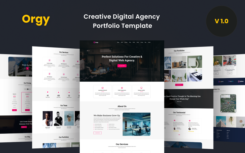 Orgy - Creative Digital Agency & Portfolio-Vorlage