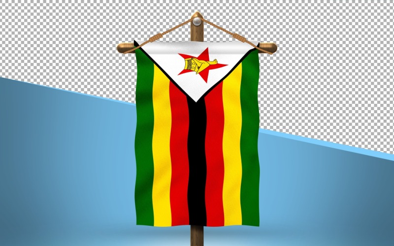 Zimbabwe hänga flagga design bakgrund