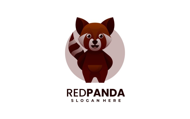 Gradientowe logo czerwonej pandy