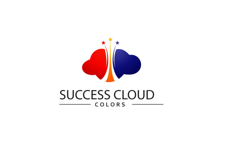 Moln färg logotyp designmall