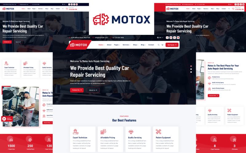 Motox - HTML5-sjabloon voor autoreparatieservices