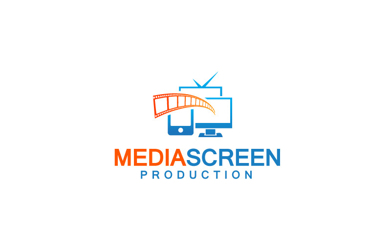 Skärm Media Logotyp Designmall