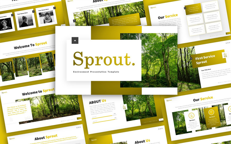 Sprout miljö Multipurpose PowerPoint presentationsmall