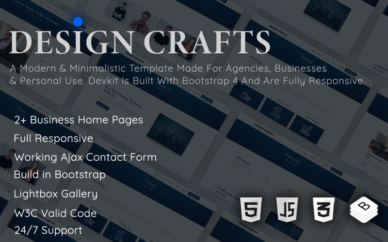 Design Crafts - Адаптивный бизнес-шаблон
