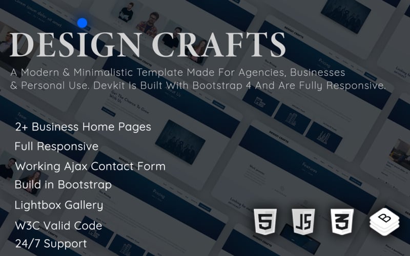 Design Crafts - Modello aziendale reattivo