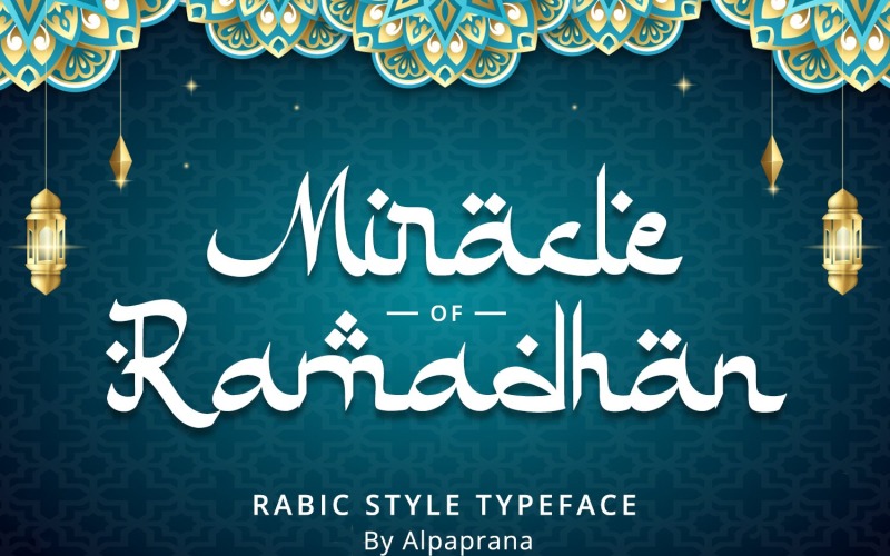 Miracle Ramadan - Lettertype in Arabische stijl