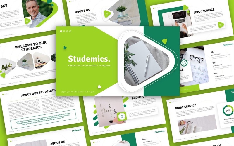 Modelo de apresentação de PowerPoint multiuso de educação de estudos