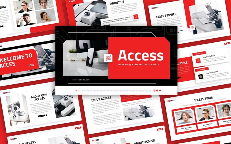 Toegangstechnologie Multifunctionele PowerPoint-presentatiesjabloon