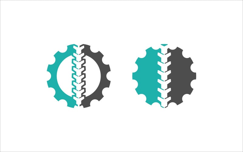 gear backbone vector template