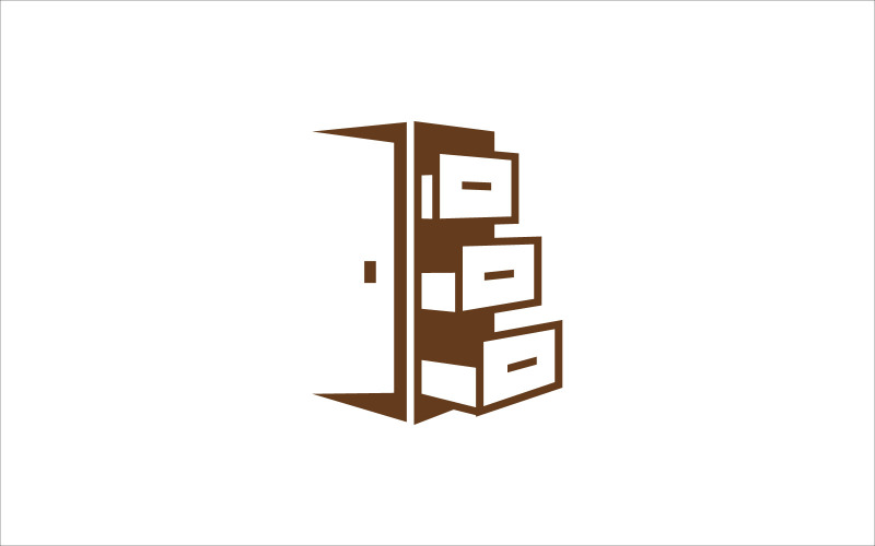 Modèle de vecteur d'armoire simple