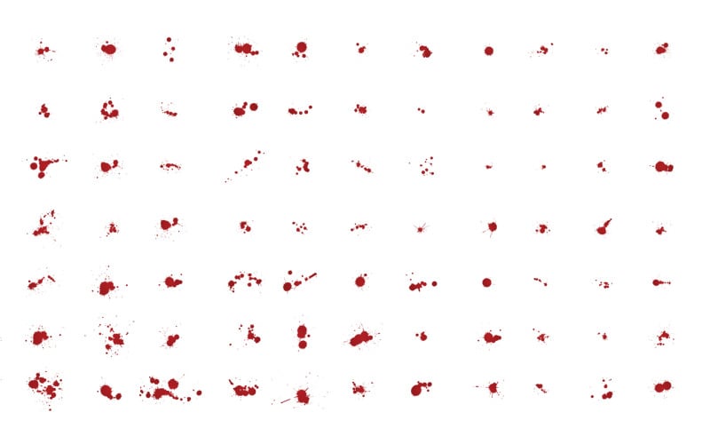 Rozpryski pędzli zestaw ilustracji wektorowych