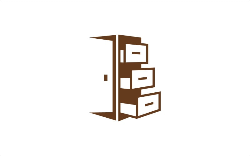 Simple cabinet vector template