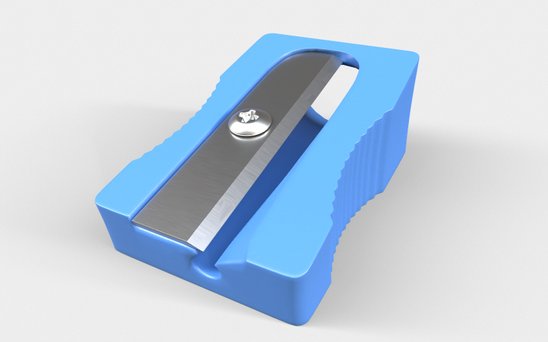 Apontador de lápis Modelo 3D low-poly