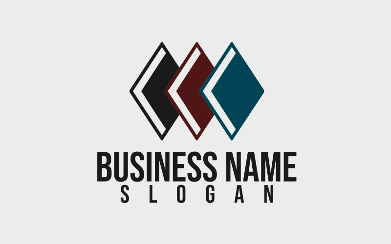 Elmas Sembolü Soyut Şekil Logo Tasarımı