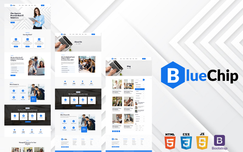 HTML der BlueChip-Unternehmenswebsite