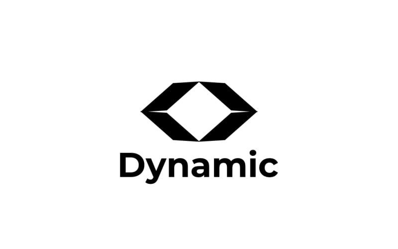 Logo dinamico piatto freccia dinamica