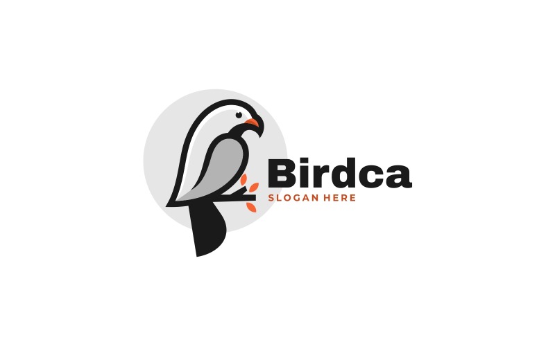 Vector vogel eenvoudige logo-stijl