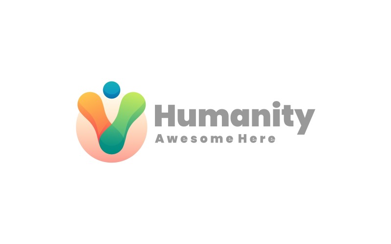 Logo colorato gradiente di umanità