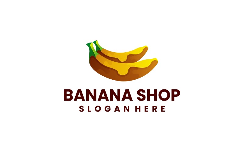 Logo-Stil mit Bananenverlauf