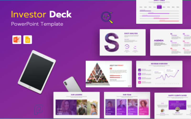 Modello PowerPoint per mazzo di investitori