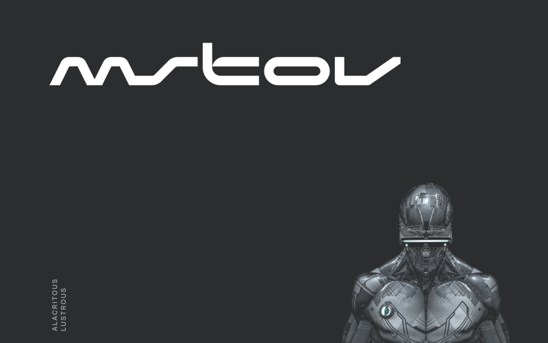 Mstov futuristisch tech-lettertype