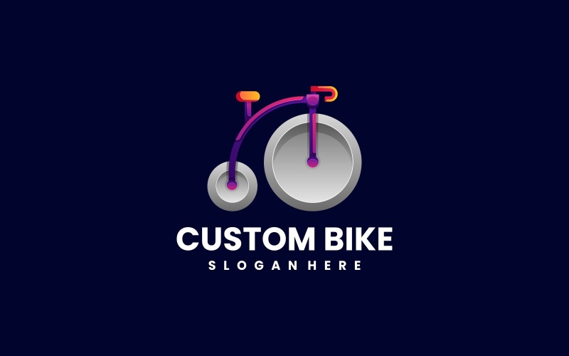 Велосипедный градиентный дизайн логотипа