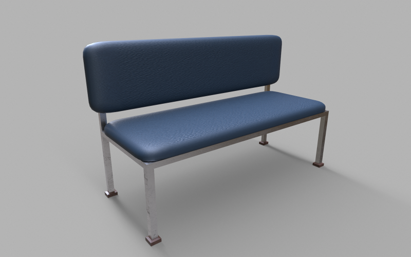 Assento Modelo 3D Low-poly