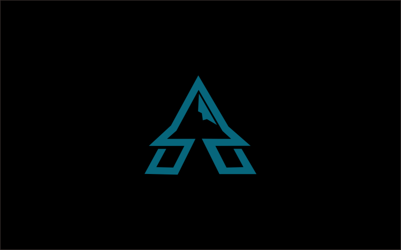 lettera un modello di logo di montagna