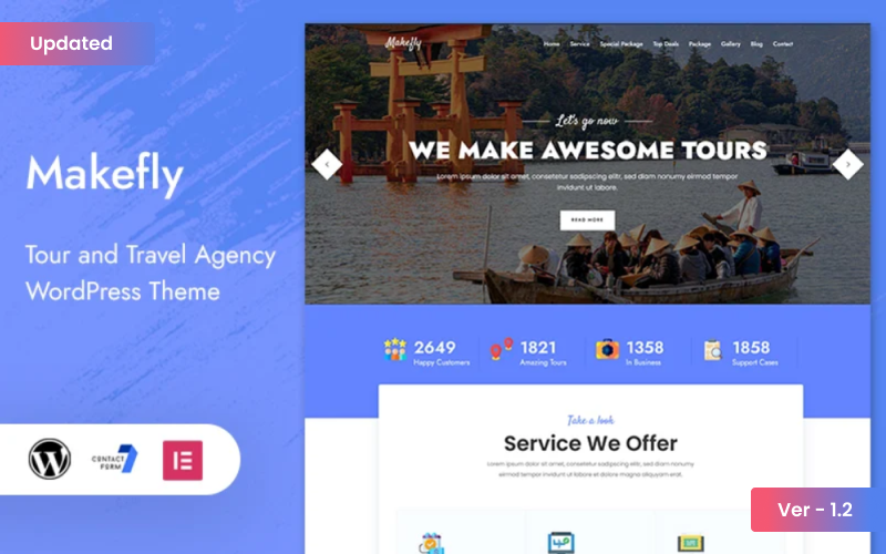 Makefly - Тема WordPress для турів і подорожей