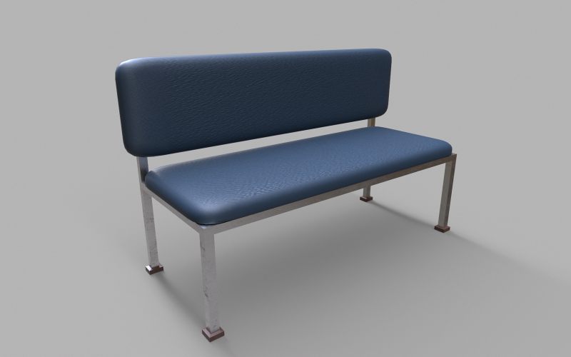Modelo 3D Low-poly de asientos