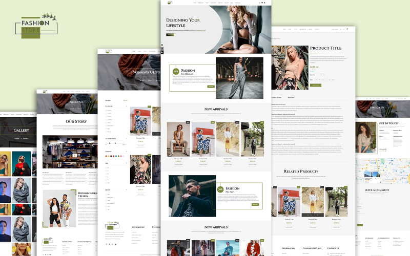 Plantilla HTML de tienda de moda