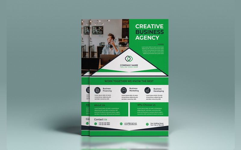 Creative Business Agency Corporate Flyer Template - Free